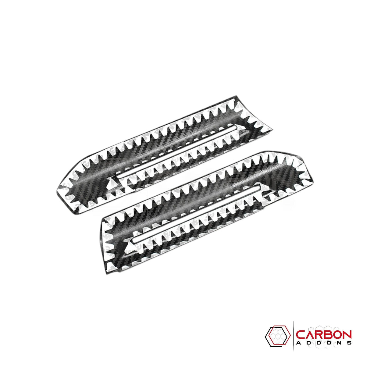 2024+ S650 Mustang Hard Carbon Fiber Door Arm Rest Chrome Trim Covers