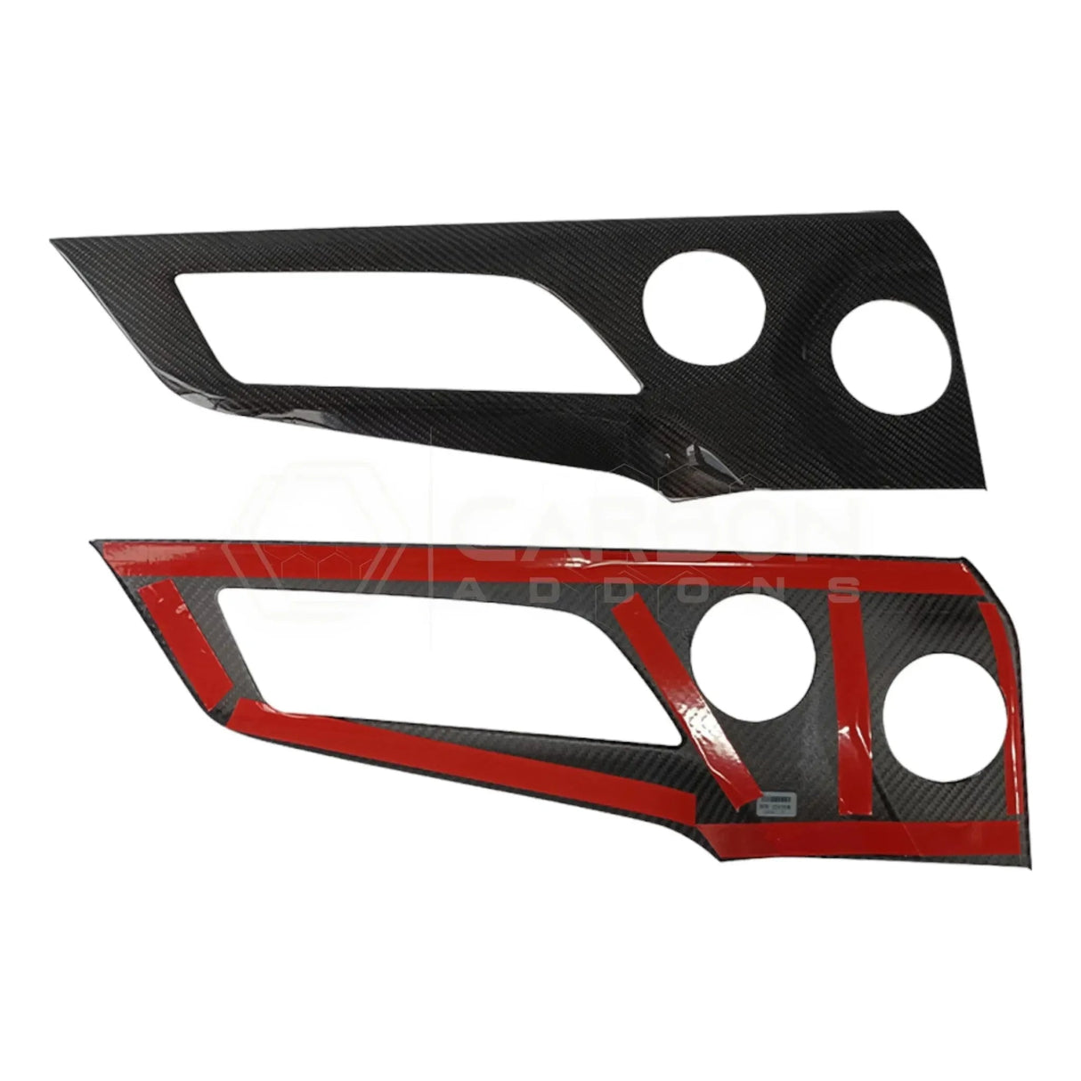Real Carbon Fiber Door Handle & Speaker Panel Trim Covers for 2024+ Ford Mustang