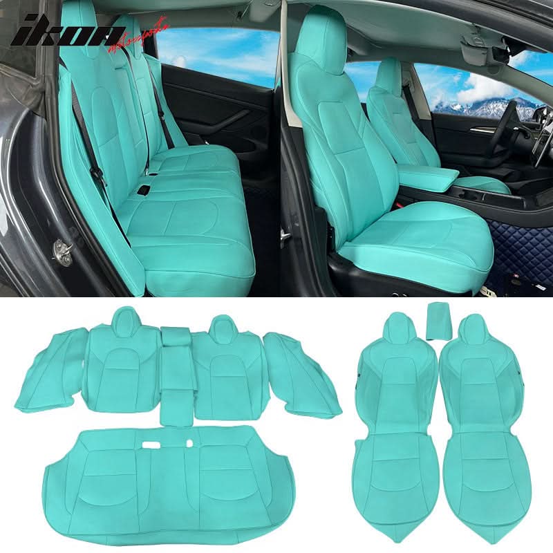 2017-2023 Tesla Model 3 Front Rear 5-Seat Seat Covers Leather