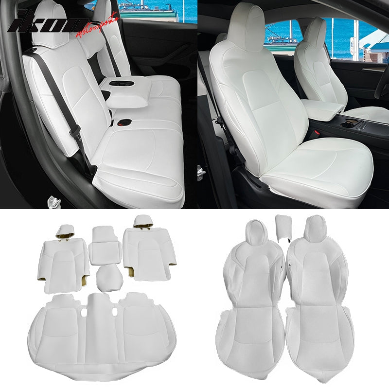 2020-2024 Tesla Model Y Front Rear 5-Seat Seat Covers Leather