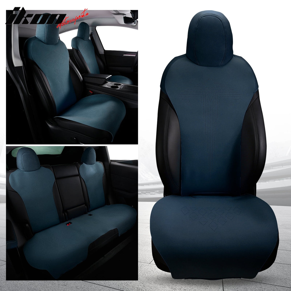 2020-2024 Tesla Model Y Seat Covers Cushions V1 Suede Leather
