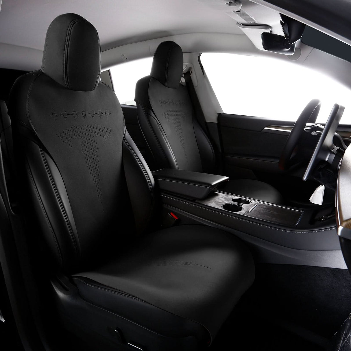 2017-2023 Tesla Model 3 Seat Covers Cushions V2 Suede Leather
