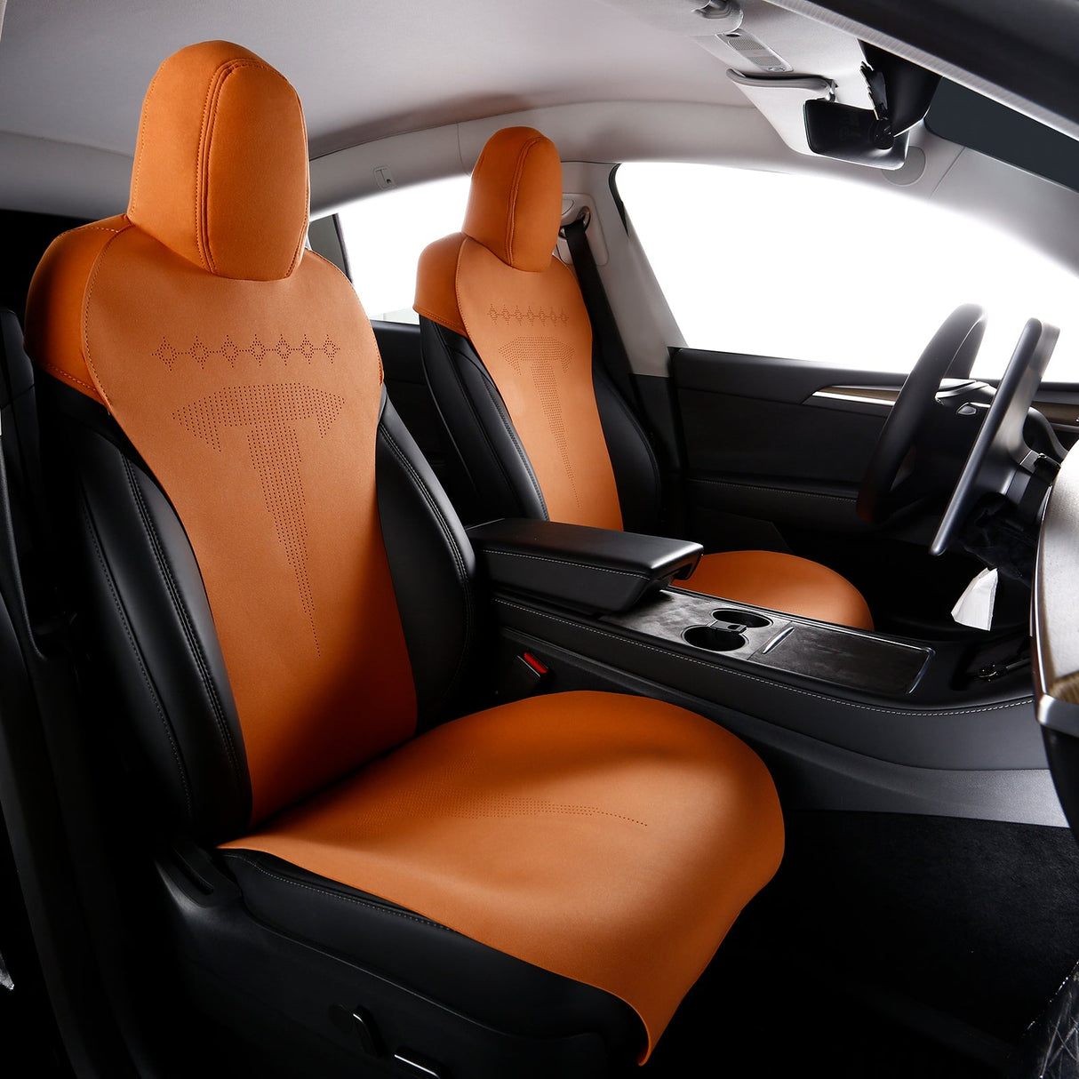 2020-2024 Tesla Model Y Seat Covers Cushions V2 Suede Leather