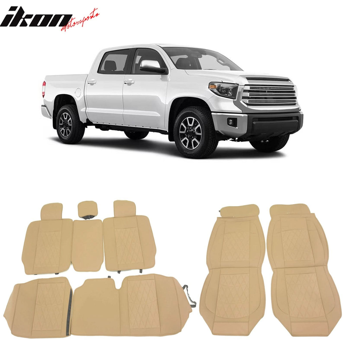 2008-2023 Toyota Tundra Pickup 5-Seat Seat Covers PU Leather