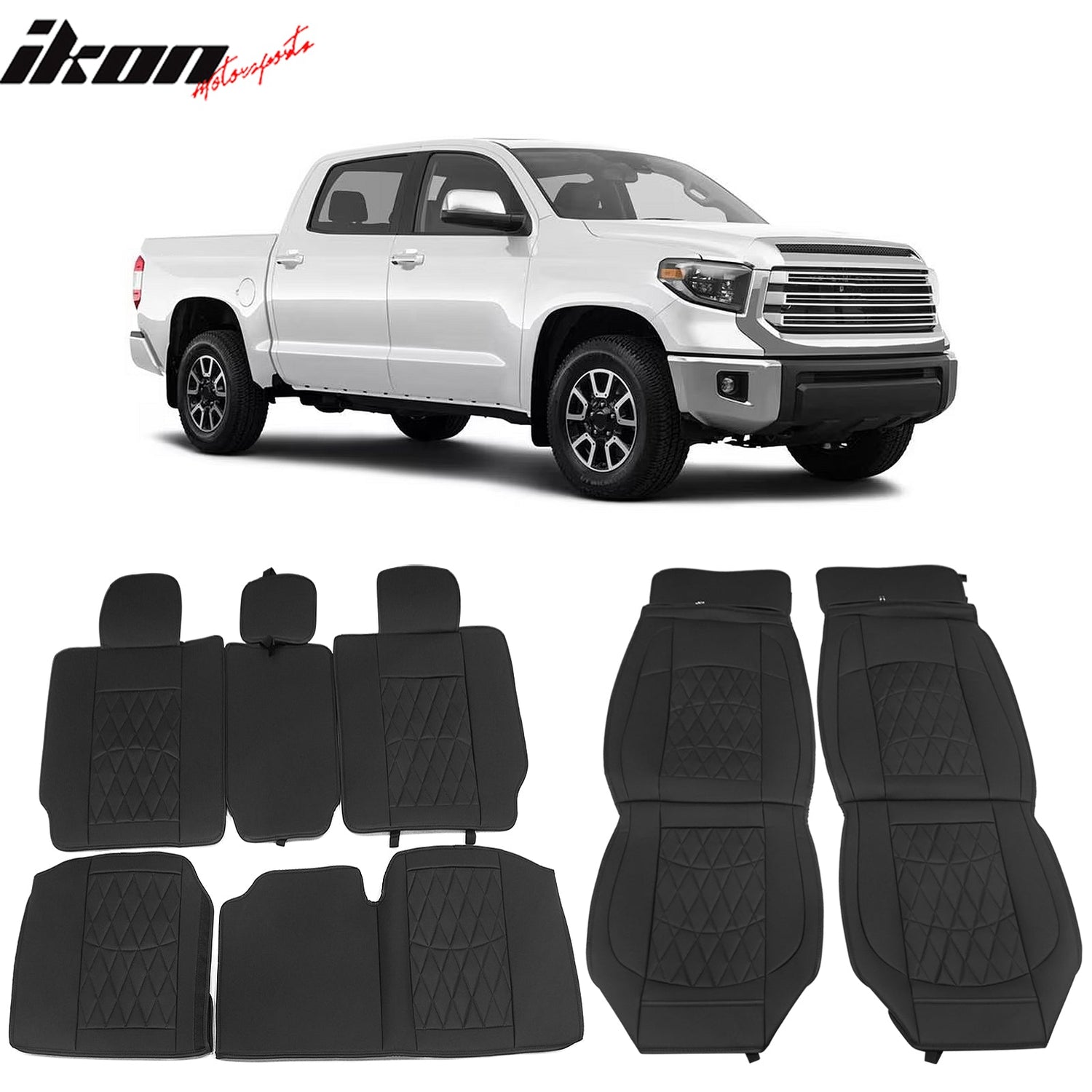 2008-2023 Toyota Tundra Pickup 5-Seat Seat Covers PU Leather