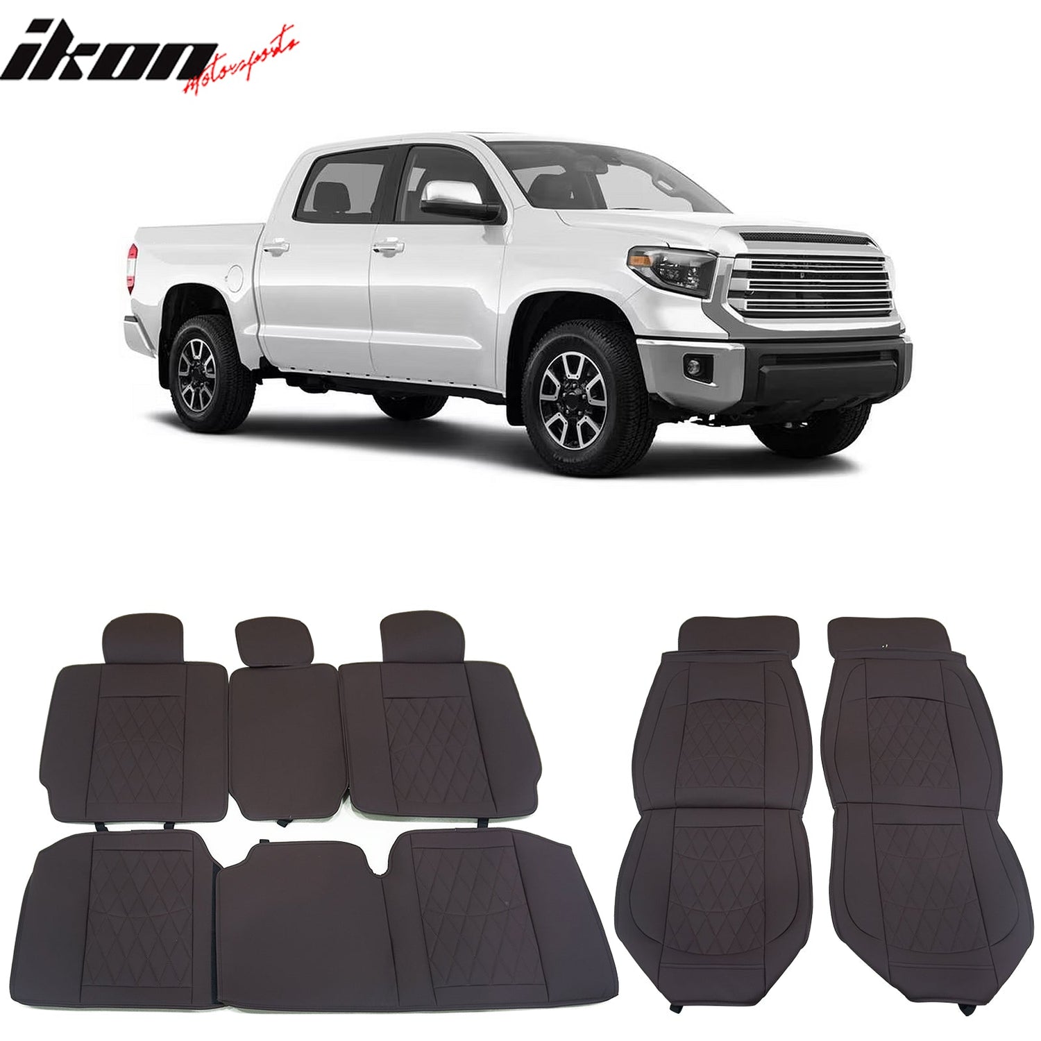 2008-2023 Toyota Tundra Pickup 5-Seat Seat Covers PU Leather