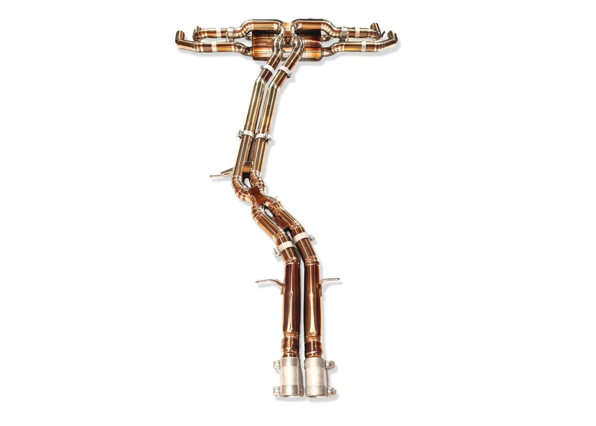 Yonristic Audi RS Q8 Exhaust VANTA Edition Valved Catback Double X-Pipe 3"