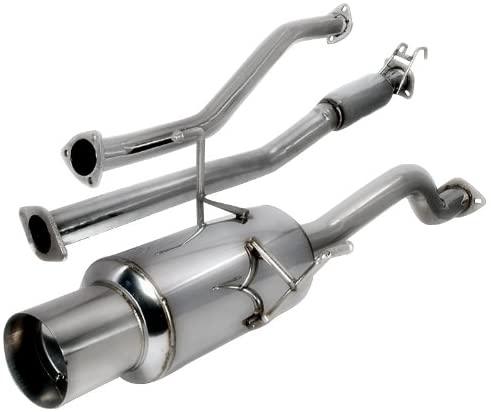 Spec-D Tuning Exhaust Honda Civic EX Coupe/Sedan (2001-2005) Polished or Blue Burnt Tip N1