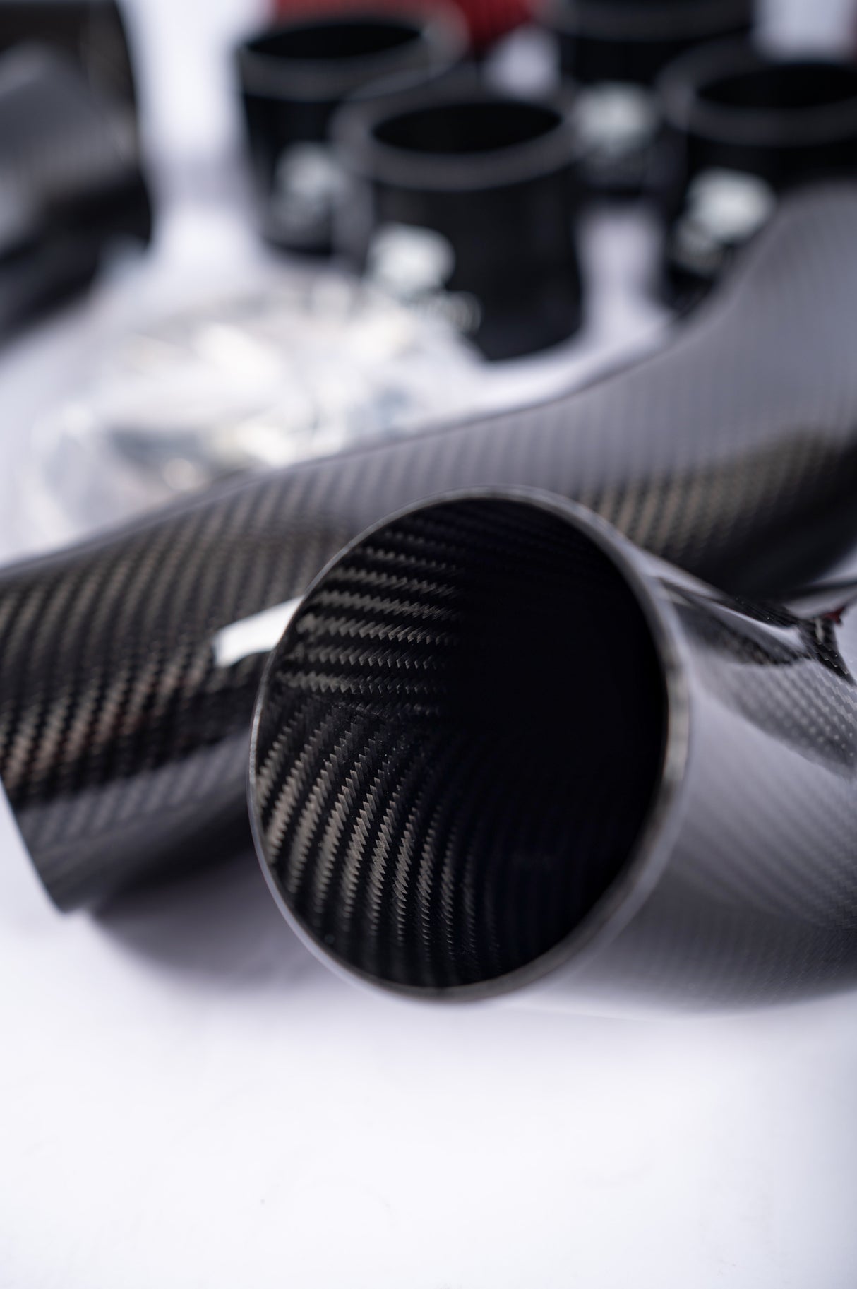 RENNELEMENT G90/G99 M5 3.5” Dry Carbon Fiber Front Mount Intake System
