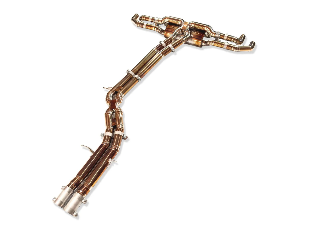 Yonristic Audi RS Q8 Exhaust VANTA Edition Valved Catback Double X-Pipe 3"