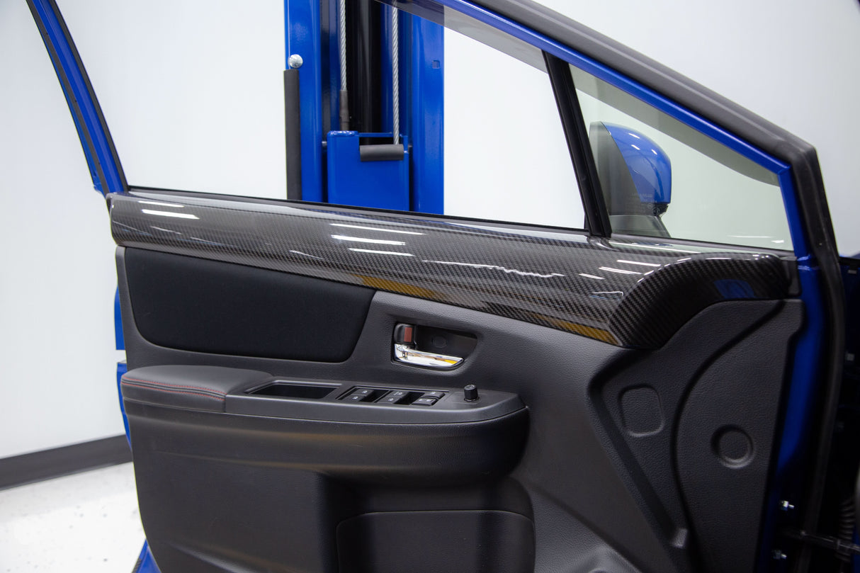 OLM LE Dry Carbon Front Door Trim Upper Panels - 2015-2021 WRX / STI