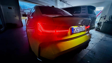 BMW 3 Series G20 G28 Red and Smoked CSL Style Laser Tail Lights (2019-2024) - K2 Industries