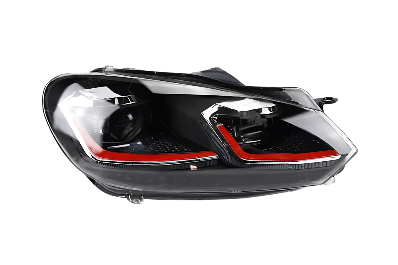 Volkswagen Golf MK6 Red, Silver, and Black Projector with Dynamic Signal LED Headlights (2009 - 2013) - K2 Industries