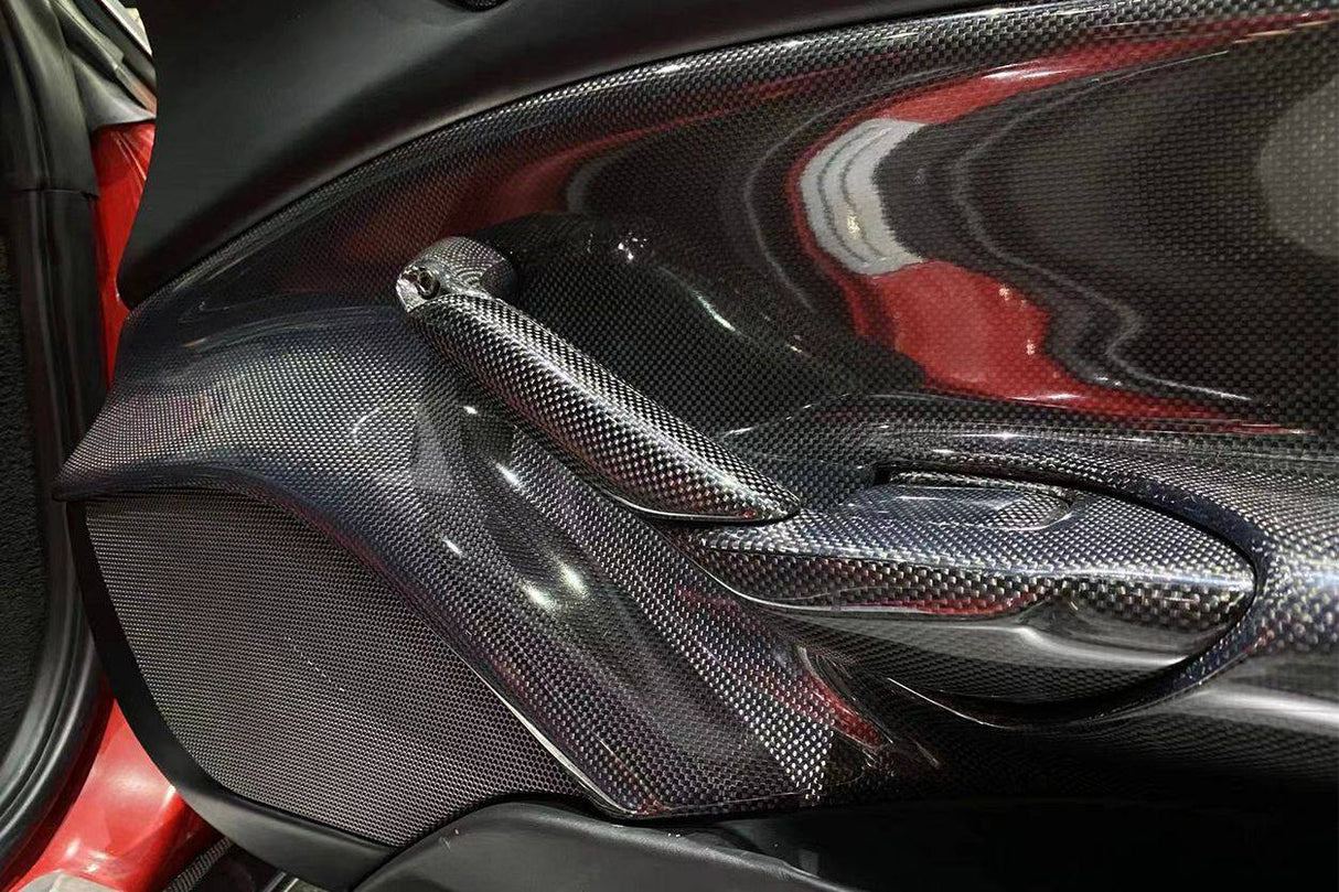 2015-2020 Ferrari 488 GTB Spider OE Style Carbon Fiber Door Handle Interior