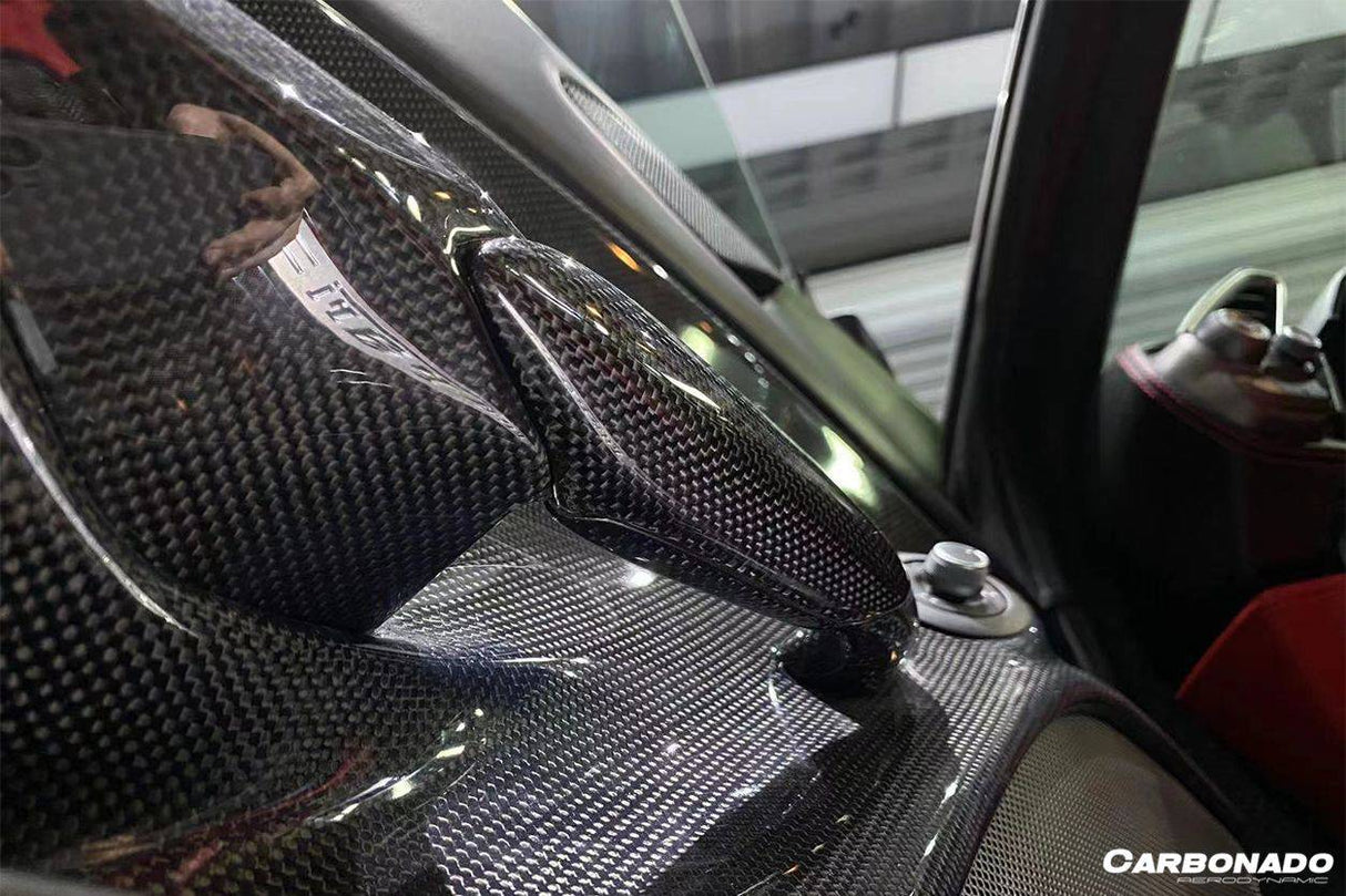 2015-2020 Ferrari 488 GTB Spider OE Style Carbon Fiber Door Handle Interior