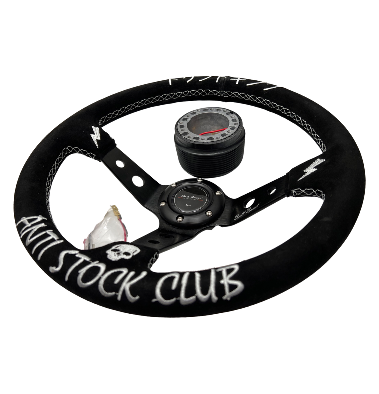 Suede Steering Wheel + Hub Adapter Kit For Subaru Impreza WRX STI Legacy Eclipse