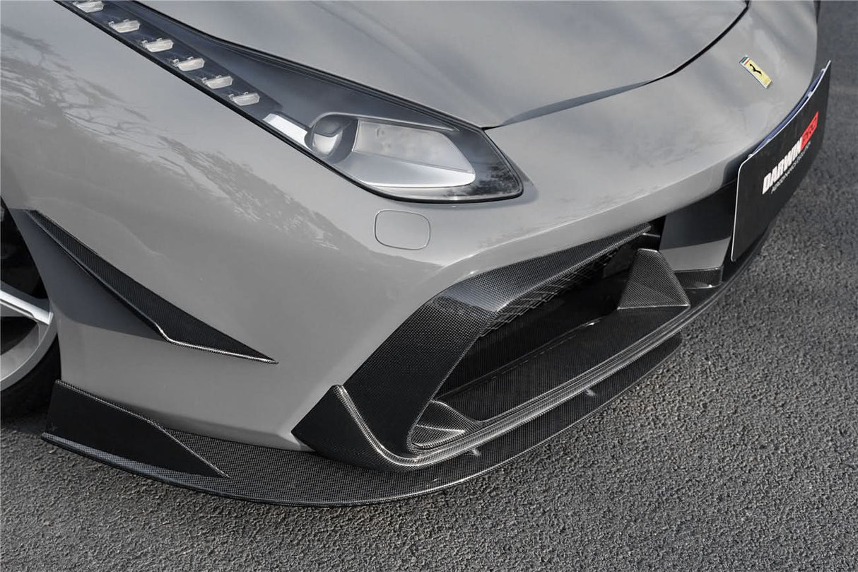 2015-2020 Ferrari 488 GTB & Spider iMP-Performance Carbon Fiber Front Bumper Canards