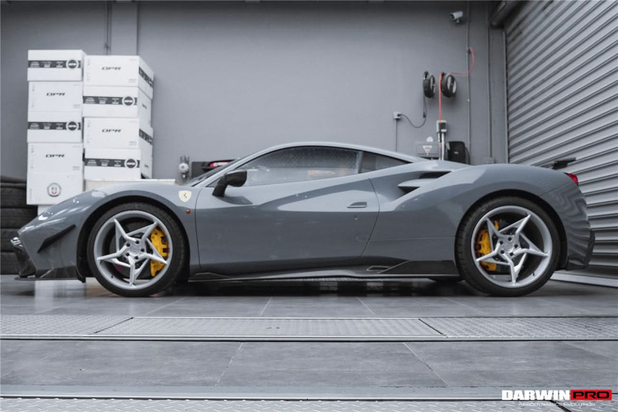 DarwinPRO 2015-2020 Ferrari 488 GTB & Spider iMP-Performance Carbon Fiber Side Skirts Under Board