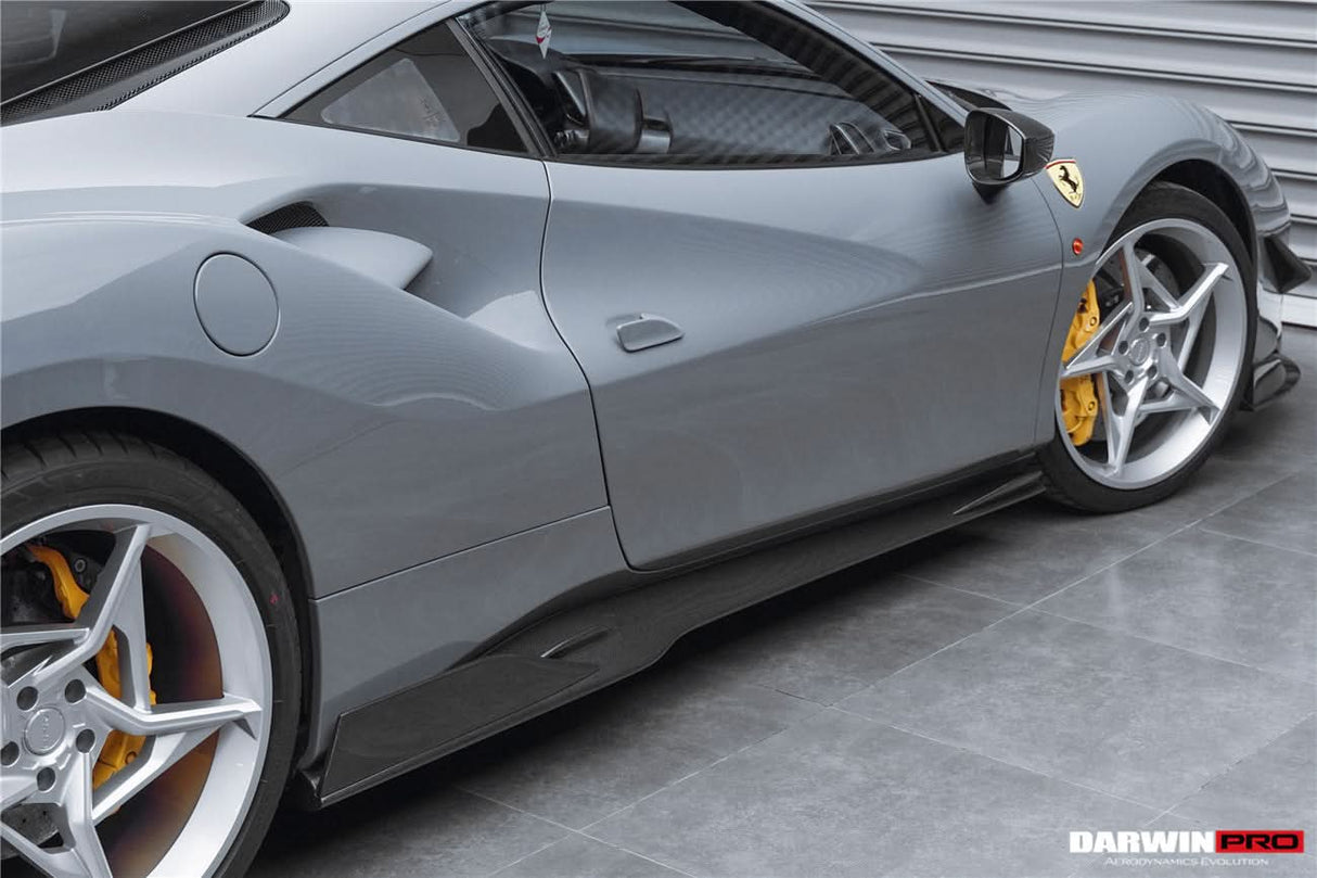 DarwinPRO 2015-2020 Ferrari 488 GTB & Spider iMP-Performance Carbon Fiber Side Skirts Under Board