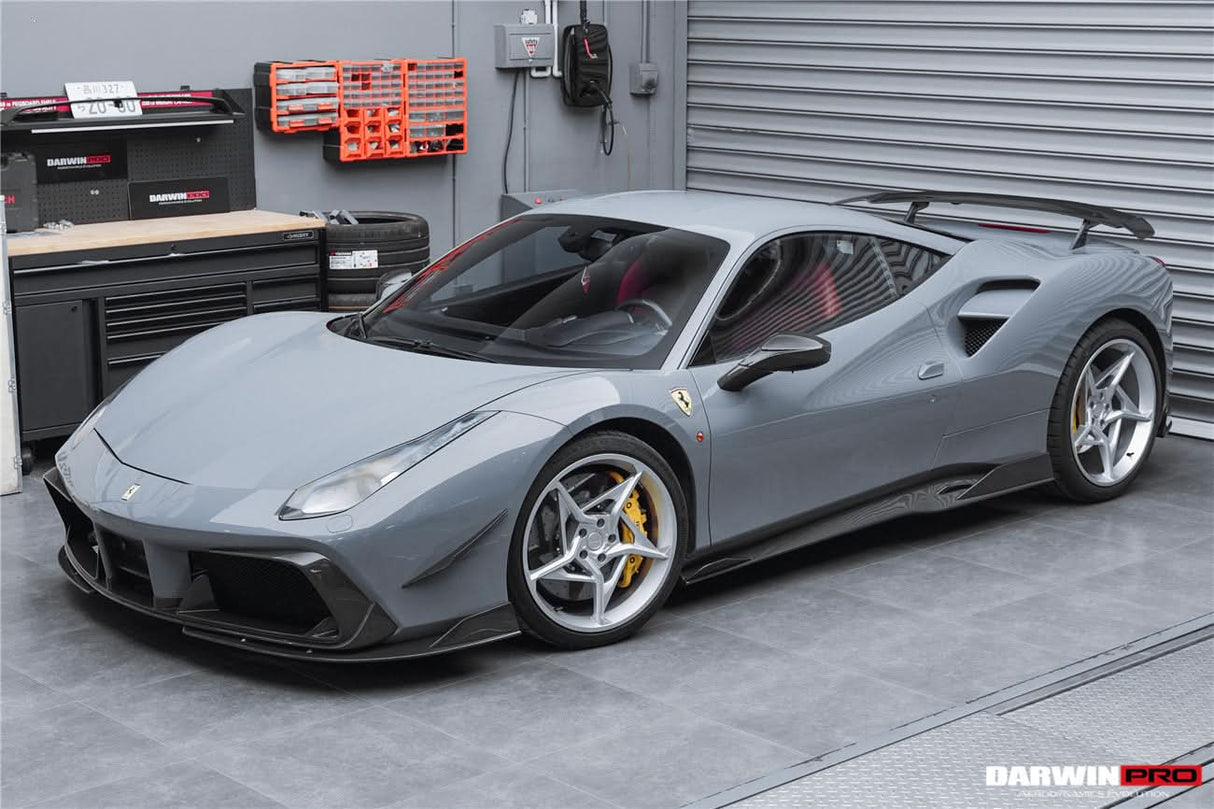 DarwinPRO 2015-2020 Ferrari 488 GTB & Spider iMP-Performance Carbon Fiber Side Skirts Under Board