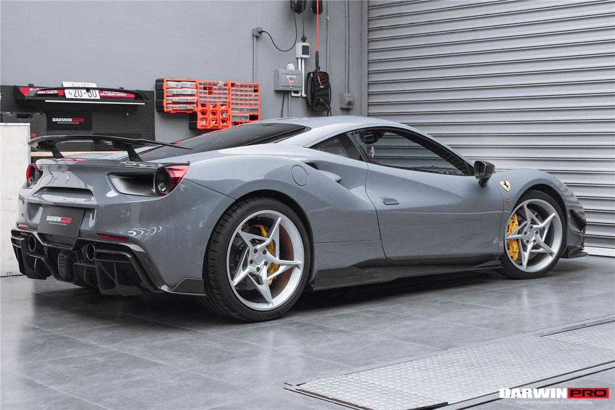 DarwinPRO 2015-2020 Ferrari 488 GTB & Spider iMP-Performance Carbon Fiber Side Skirts Under Board