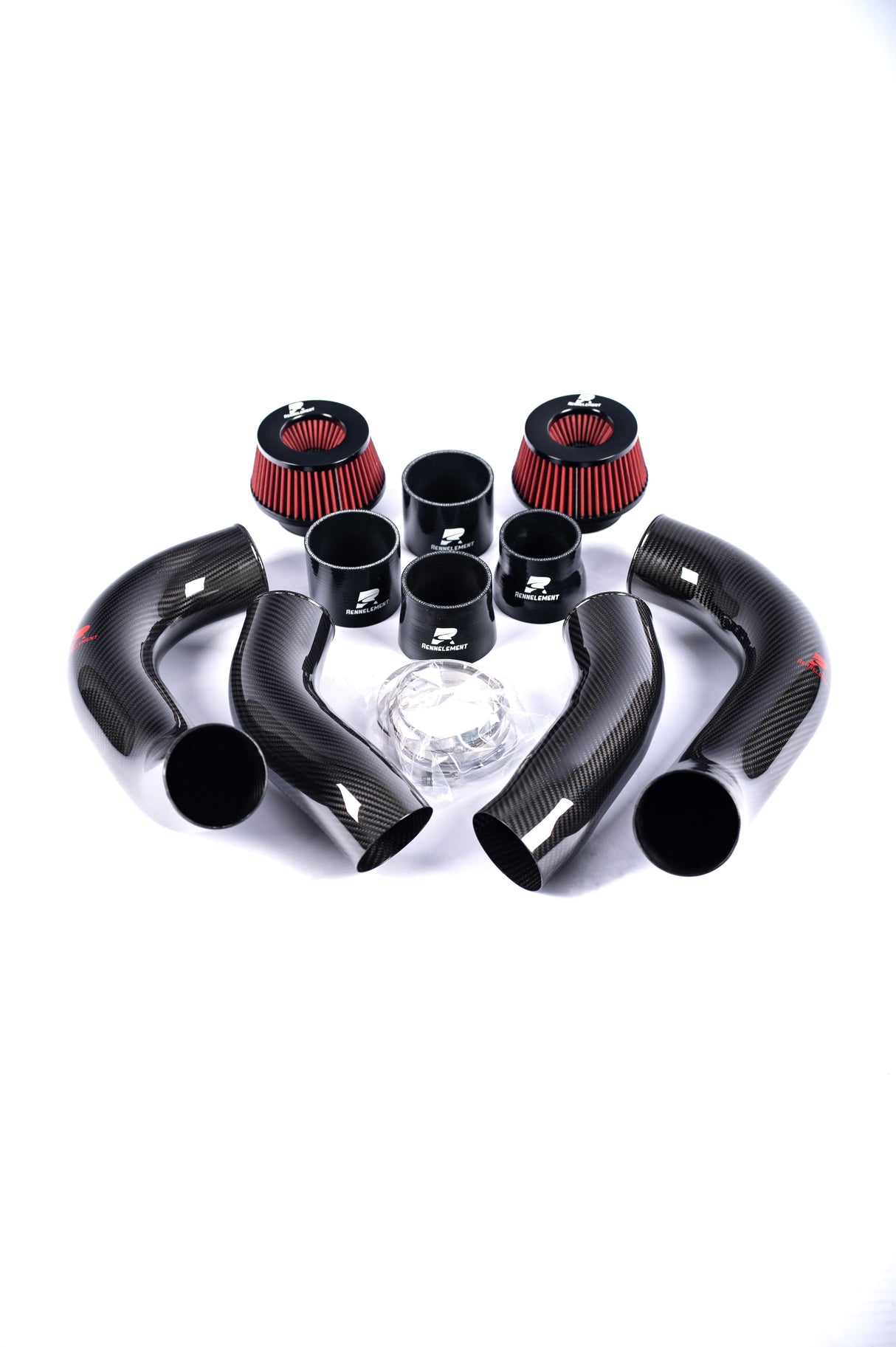RENNELEMENT G90/G99 M5 3.5” Dry Carbon Fiber Front Mount Intake System