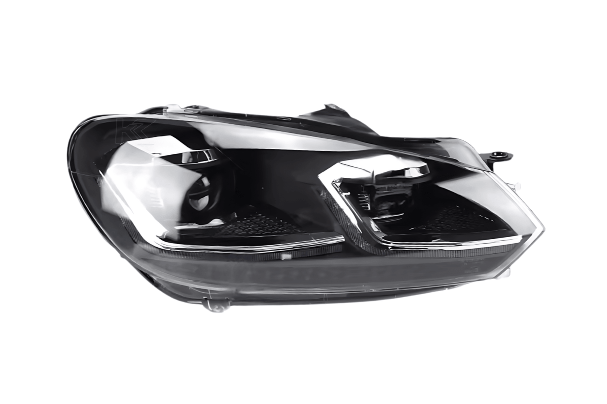 Volkswagen Golf MK6 Red, Silver, and Black Projector with Dynamic Signal LED Headlights (2009 - 2013) - K2 Industries