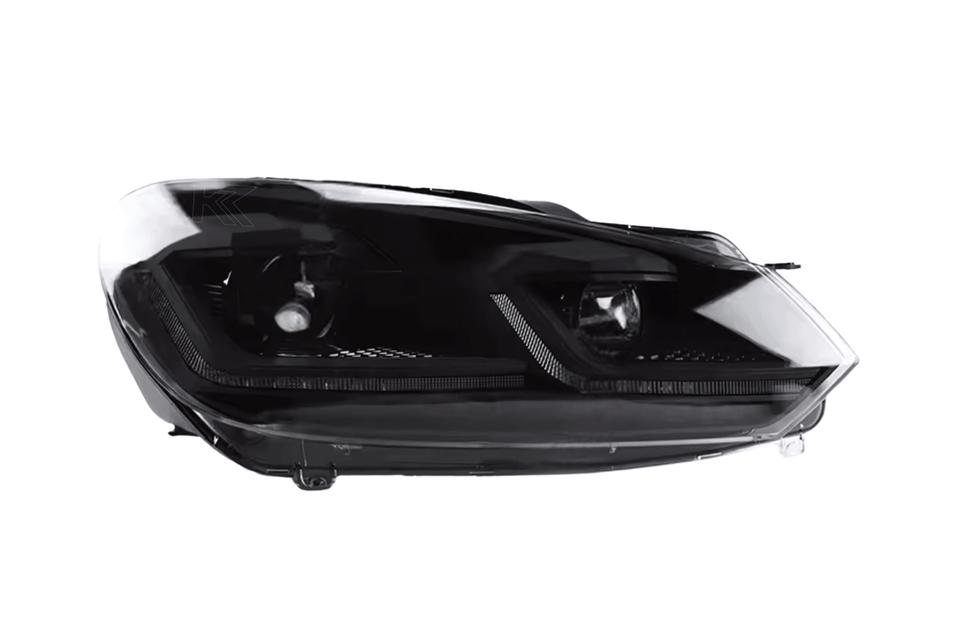 Volkswagen Golf MK6 Red, Silver, and Black Projector with Dynamic Signal LED Headlights (2009 - 2013) - K2 Industries