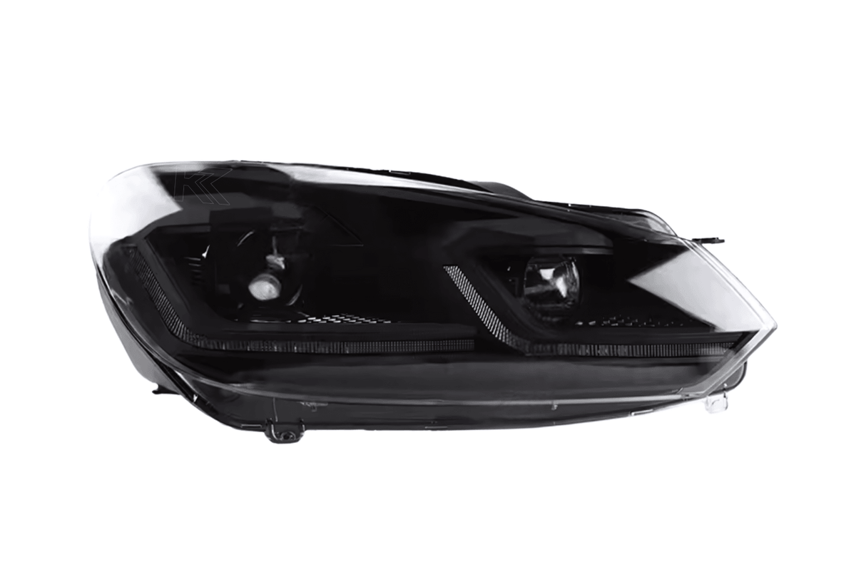Volkswagen Golf MK6 Red, Silver, and Black Projector with Dynamic Signal LED Headlights (2009 - 2013) - K2 Industries