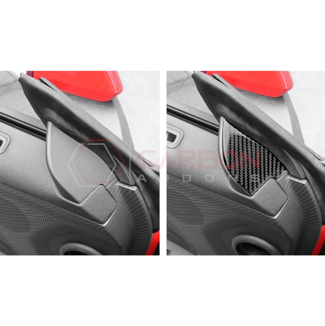 2024+ S650 Mustang Real Carbon Fiber Door Jam Triangle Trim Overlay