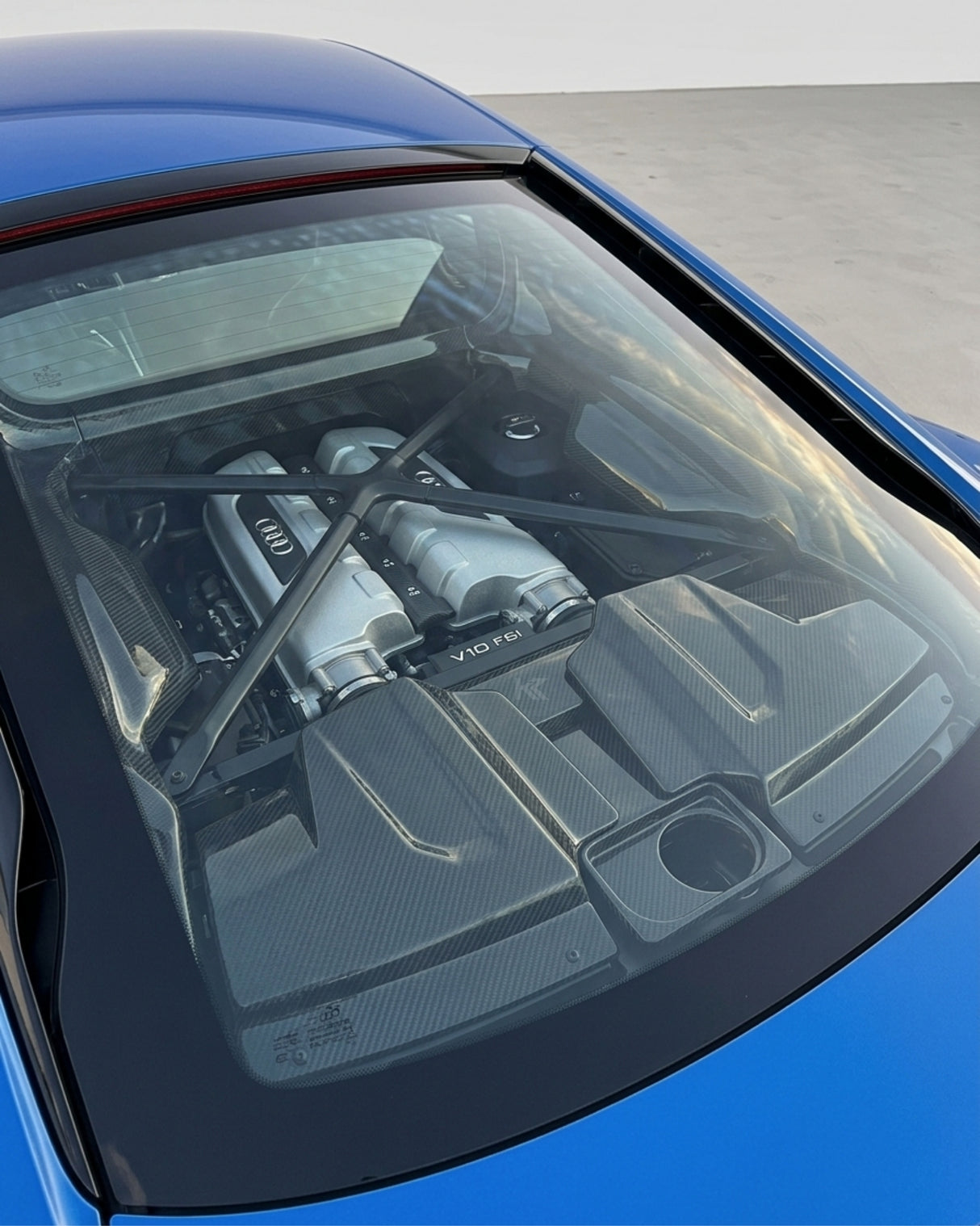2016–2023 Audi R8 V10 Coupe 4S Gen 2 Engine Bay Panel Kit – Pre-Preg Dry Carbon Fiber