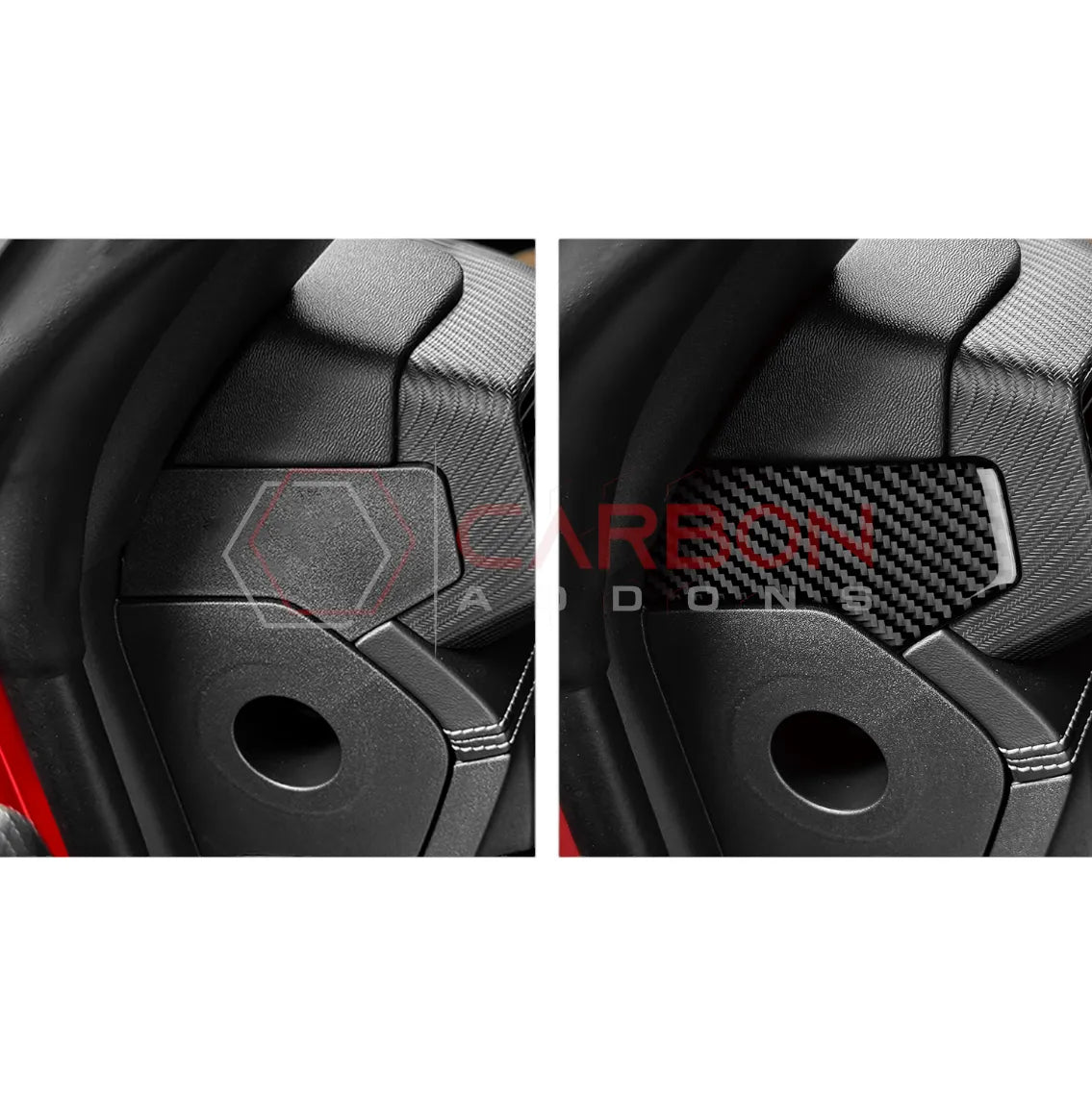 2024+ S650 Mustang Real Carbon Fiber Dash Side Panel Upper Trim Overlay