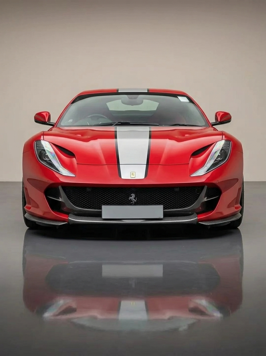 2017-2024 Ferrari 812 Superfast GTS Bolt-On Front Bumper Lip Splitter - Dry Carbon Fiber