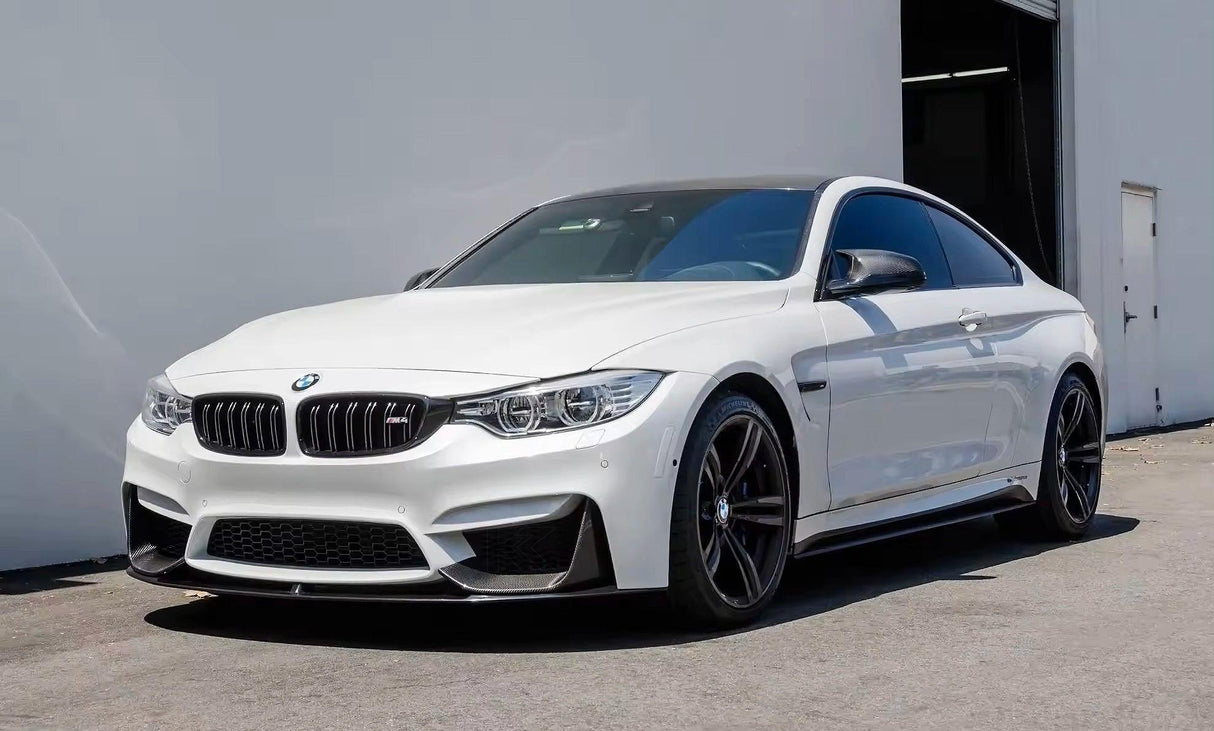 BMW 3 Series F80 M3 F82 F83 M4 M Performance Style Carbon Fiber Front Lip (2015 - 2019) - K2 Industries