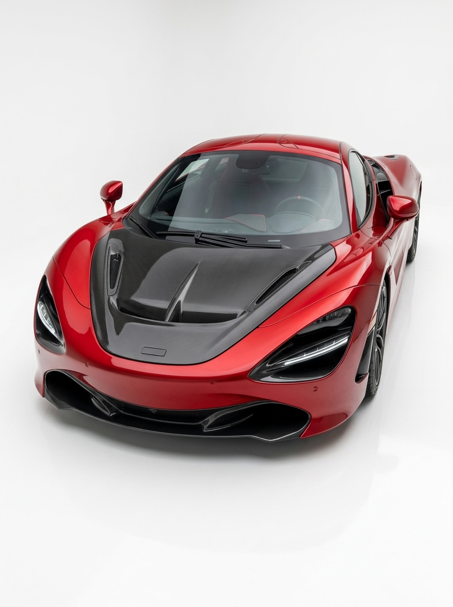McLaren 720S Dry Carbon Fiber Hood Bonnet Sports Style Bolt-On