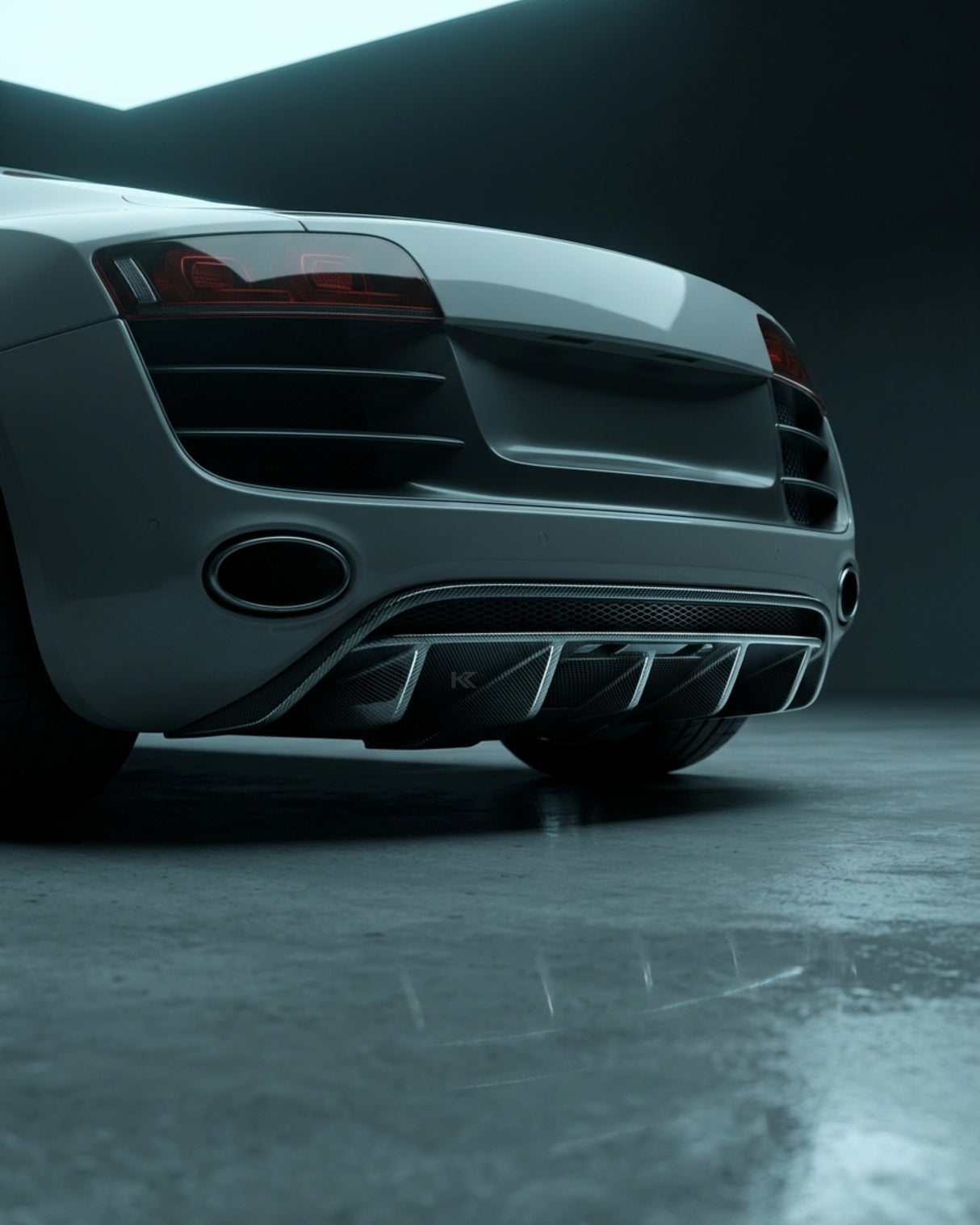 2010–2015 Audi R8 V8 / V10 Coupe Type 42 Rear Bumper Diffuser – Carbon Fiber