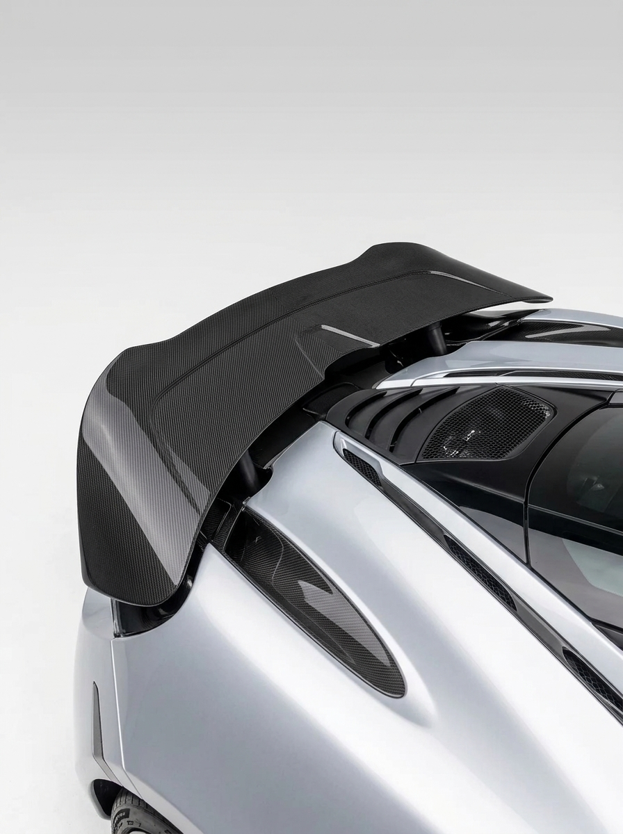 McLaren 720S Spider Dry Carbon Fiber Rear Spoiler Wing Polished Finish 2017 - 2019