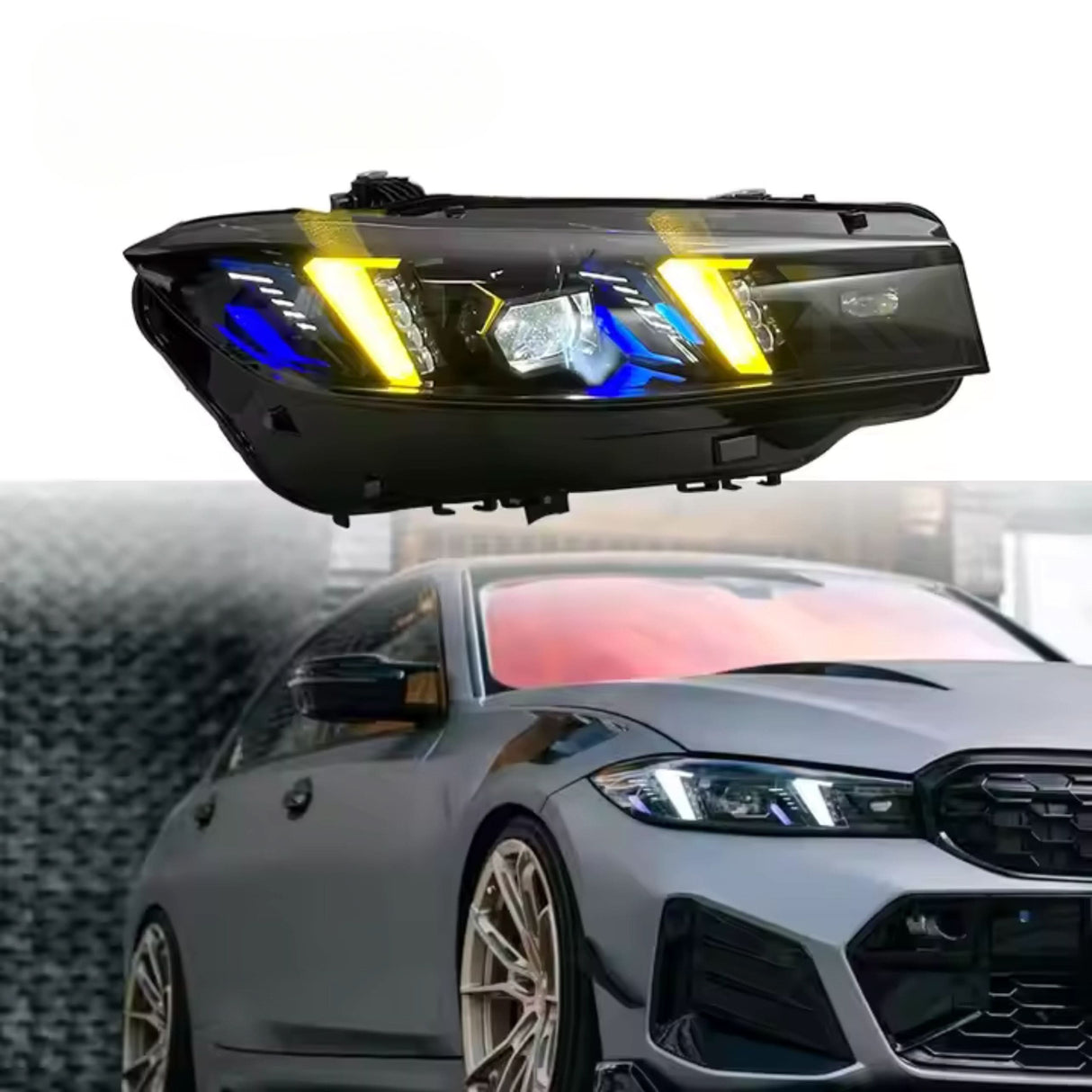 2019+ BMW 3 Series G20 / G28 Snake Eye Style Sequential LED Headlights – Pre-LCI & LCI