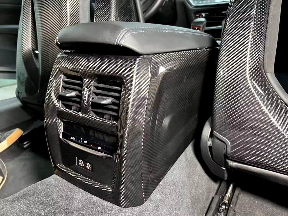 BMW 3 Series G80 G82 M3 M4 Carbon Fiber Rear Console Trim (2019+) - K2 Industries