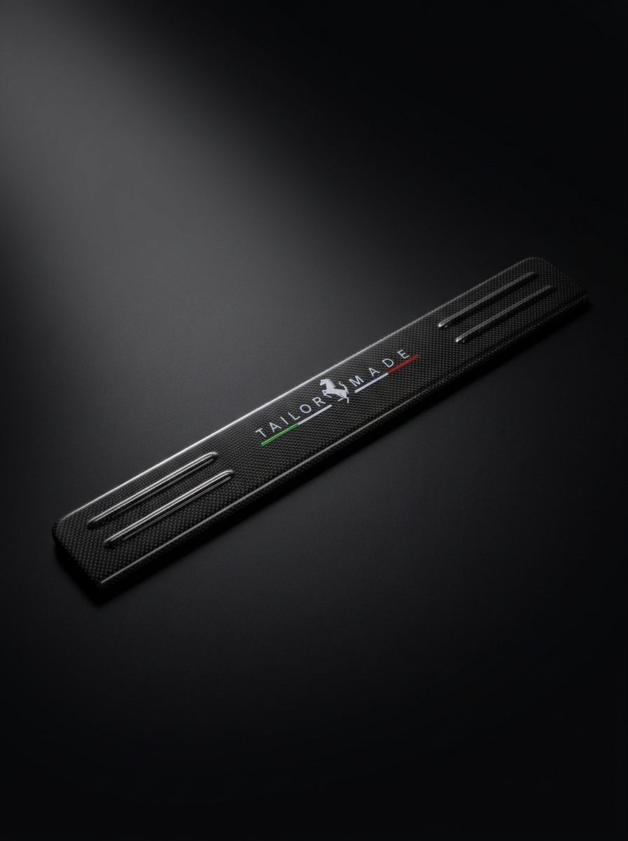 2019+ Ferrari SF90 Stradale OEM Style Door Sill Trims - Dry Carbon Fiber