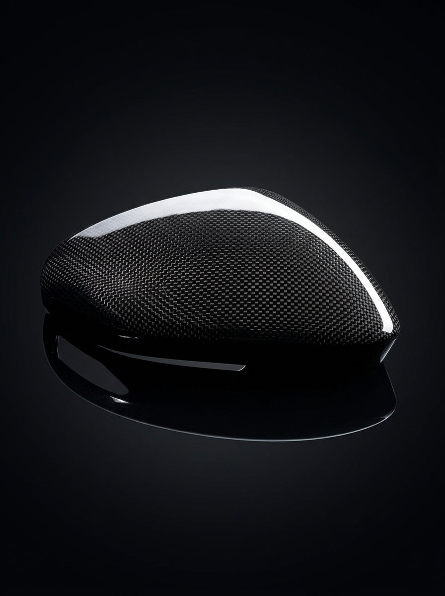 2019+ Ferrari SF90 Side Mirror Caps - Dry Carbon Fiber