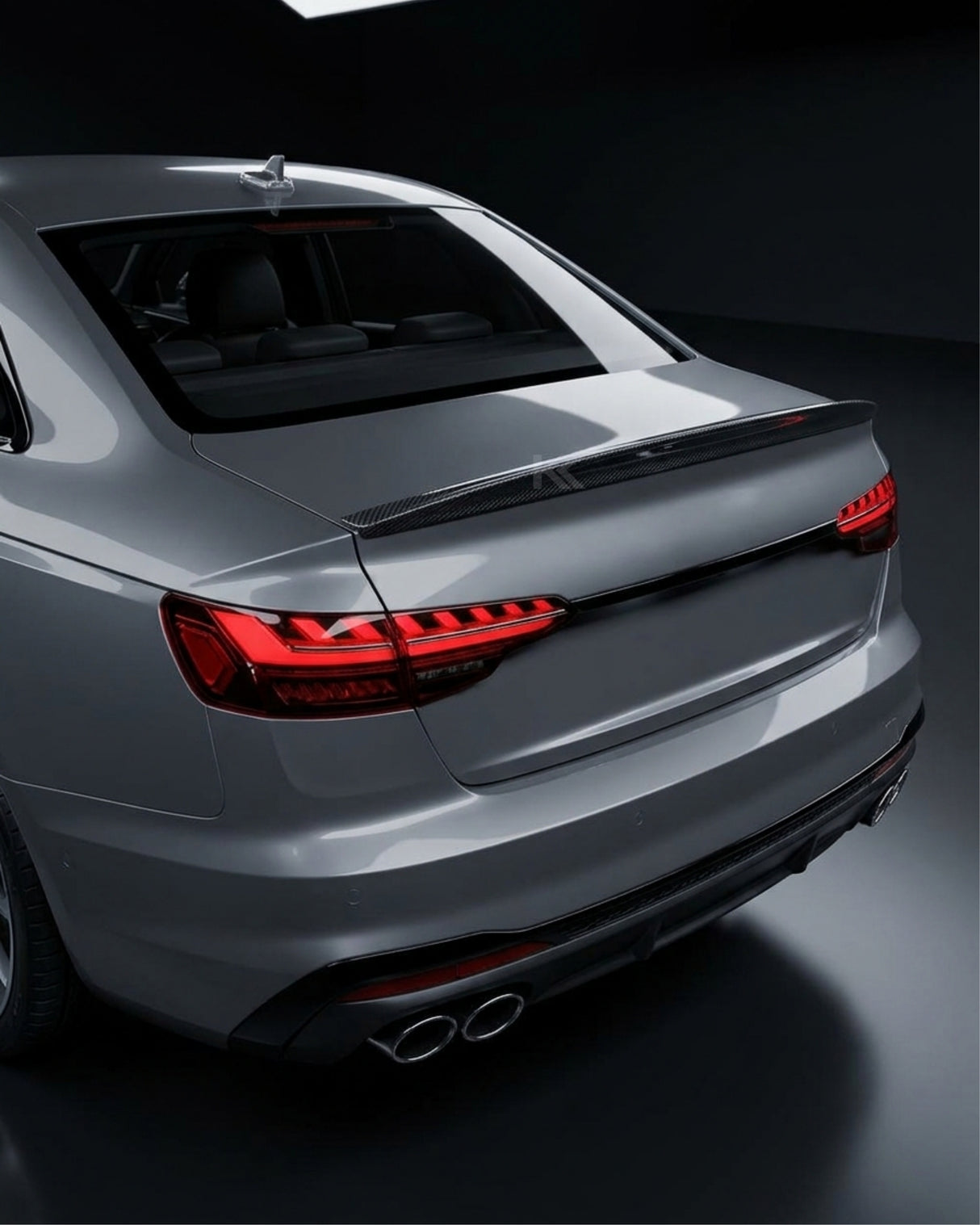 2022–2024 Audi A4 S-Line / S4 B9 Sedan Rear Trunk Spoiler Wing Lip – Carbon Fiber