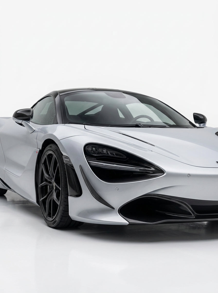 McLaren 720S Spider Dry Carbon Fiber Front Bumper Canards 2017 - 2019 Set