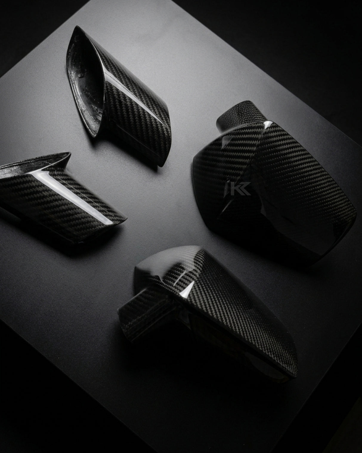 2011–2022 Lamborghini Aventador Mirror Covers – Dry Carbon Fiber