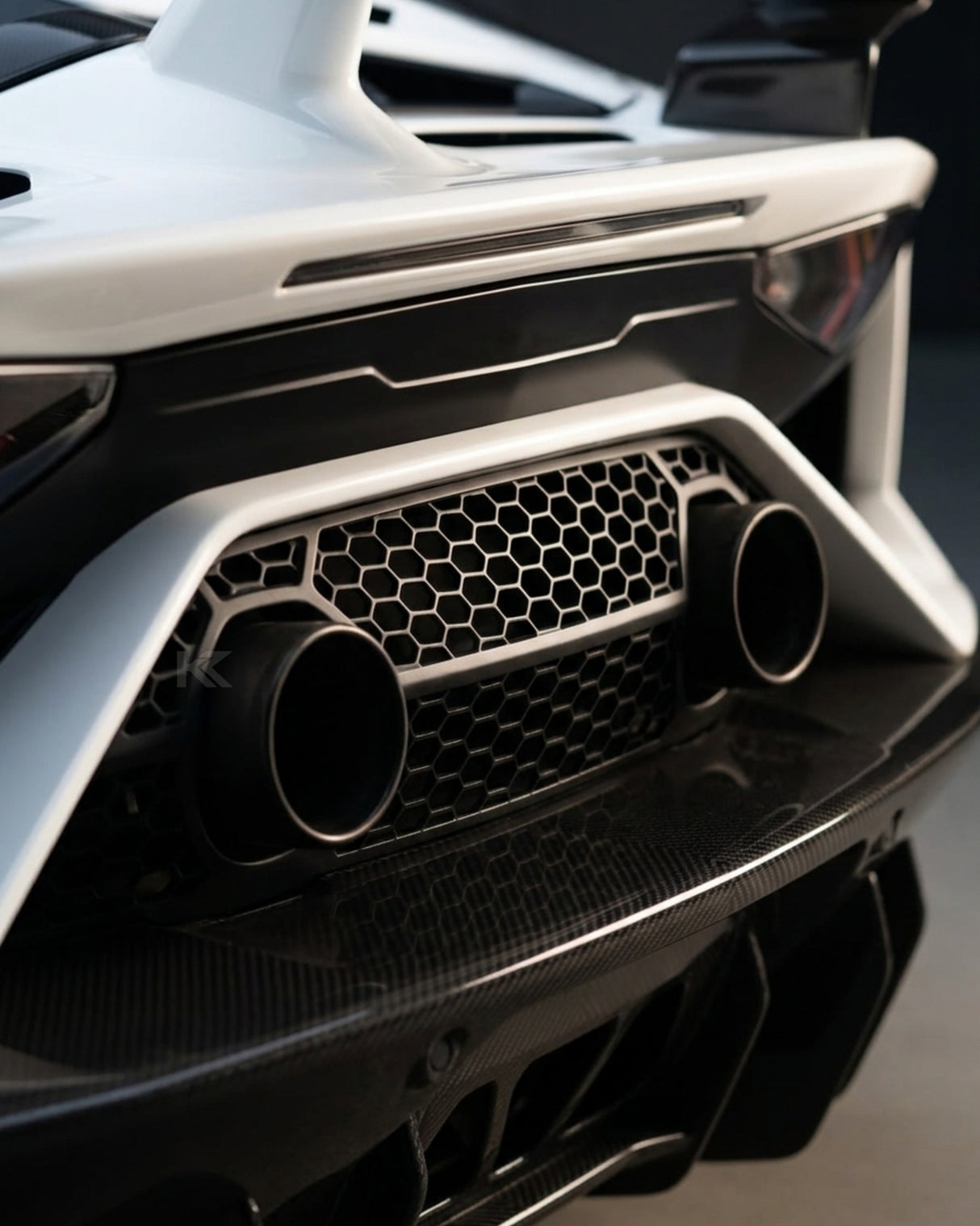 2011–2021 Lamborghini Aventador SVJ Style Rear Bumper – Dry Carbon Fiber