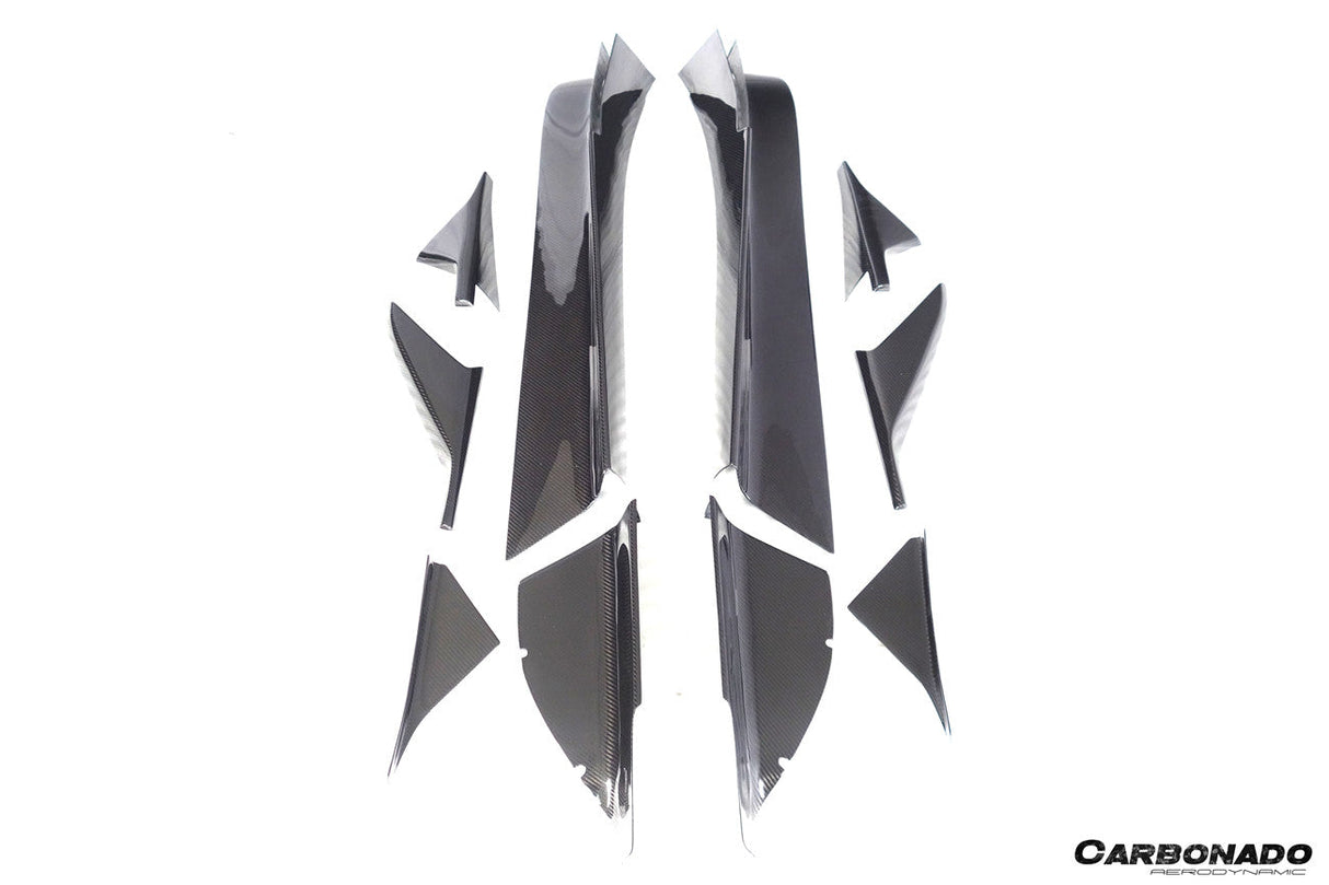 2020-UP Maserati Autoclave Carbon Fiber Side Skirts Carbonado (OE) Fits: MC20, MCPura