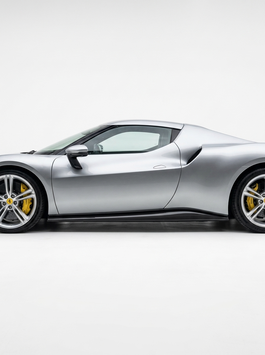 2021+ Ferrari 296 GTB OEM Style Side Skirts - Dry Carbon Fiber