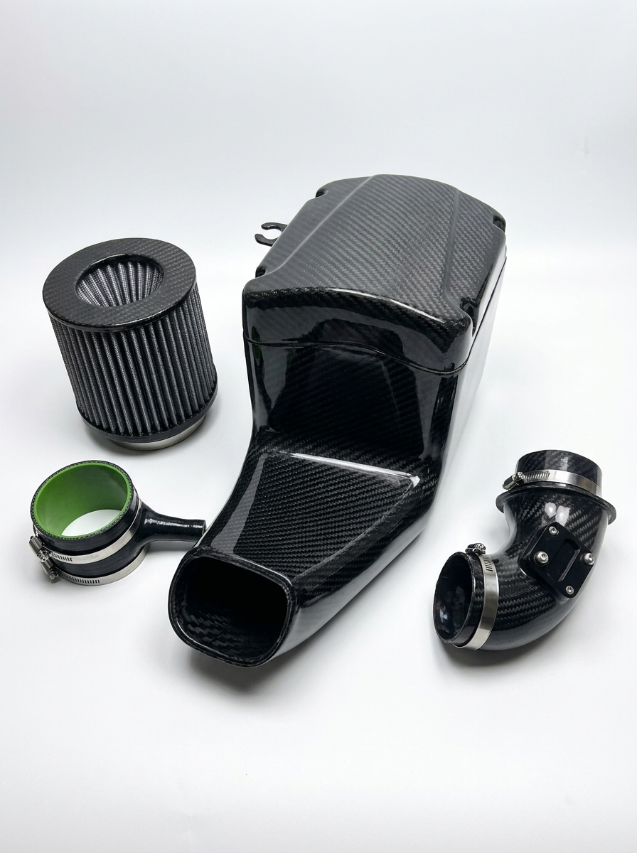 Honda Jazz Fit GK5 L15B 1.5L Dry Carbon Fiber High Flow Cold Air Intake System 2015 - 2020 OE KD4238BK