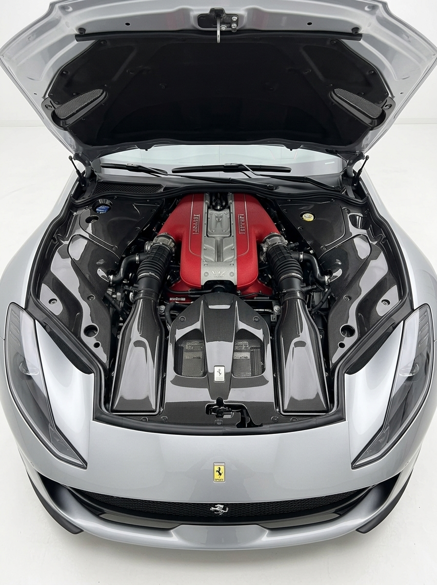 2017-2024 Ferrari 812 Superfast GTS OEM Style Engine Compartment Cover - Dry Carbon Fiber