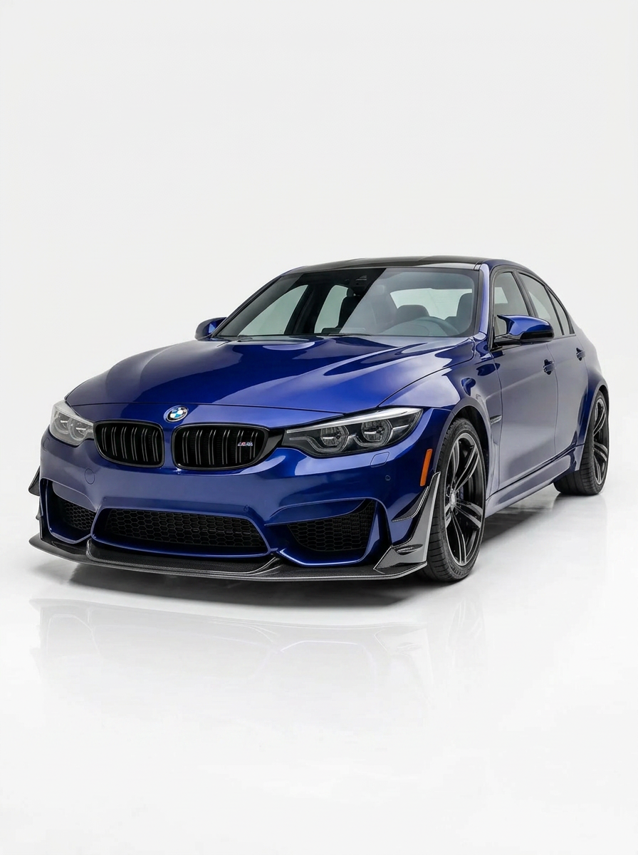 BMW 3 Series F80 M3 F82 F83 M4 Laptor Style Carbon Fiber Front Lip (2015 - 2021)